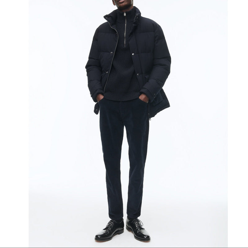 Anorak con capucha en lona repelente al agua - Azul