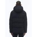 Doudoune À Capuche En Toile Déperlante - Bleu