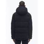 Anorak con capucha en lona repelente al agua - Azul