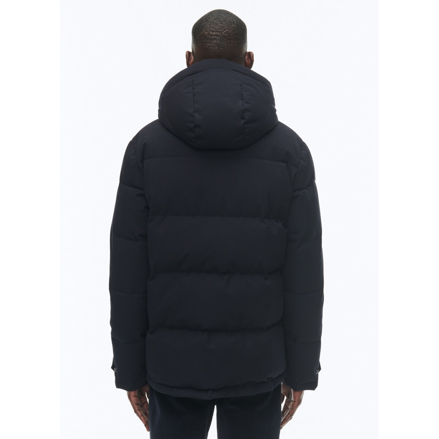 Anorak con capucha en lona repelente al agua - Azul