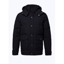 Doudoune À Capuche En Toile Déperlante - Bleu