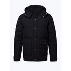 Anorak con capucha en lona repelente al agua - Azul