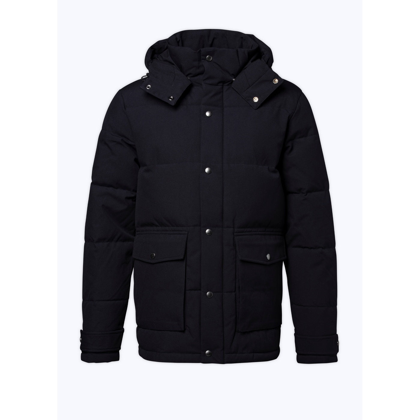 Anorak con capucha en lona repelente al agua - Azul