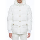 Anorak con capucha de lona repelente al agua - Blanco