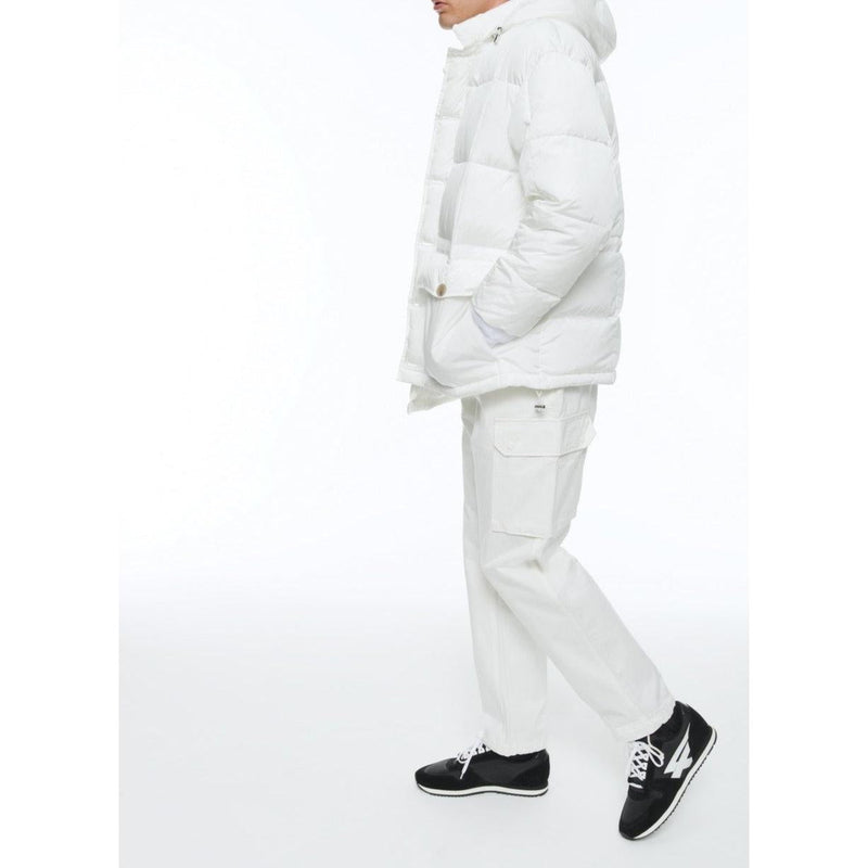 Anorak con capucha de lona repelente al agua - Blanco