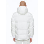 Anorak con capucha de lona repelente al agua - Blanco