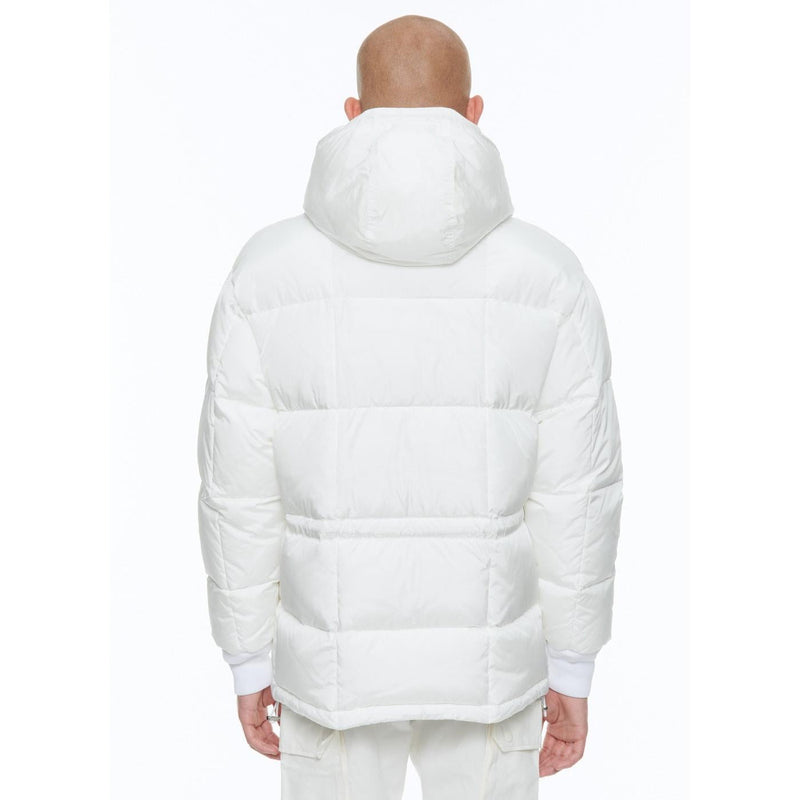 Anorak con capucha de lona repelente al agua - Blanco