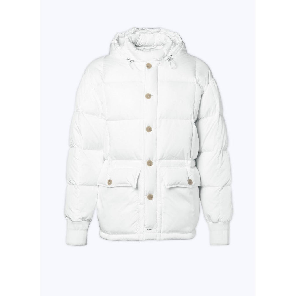 Anorak con capucha de lona repelente al agua - Blanco