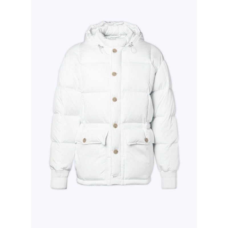 Anorak con capucha de lona repelente al agua - Blanco