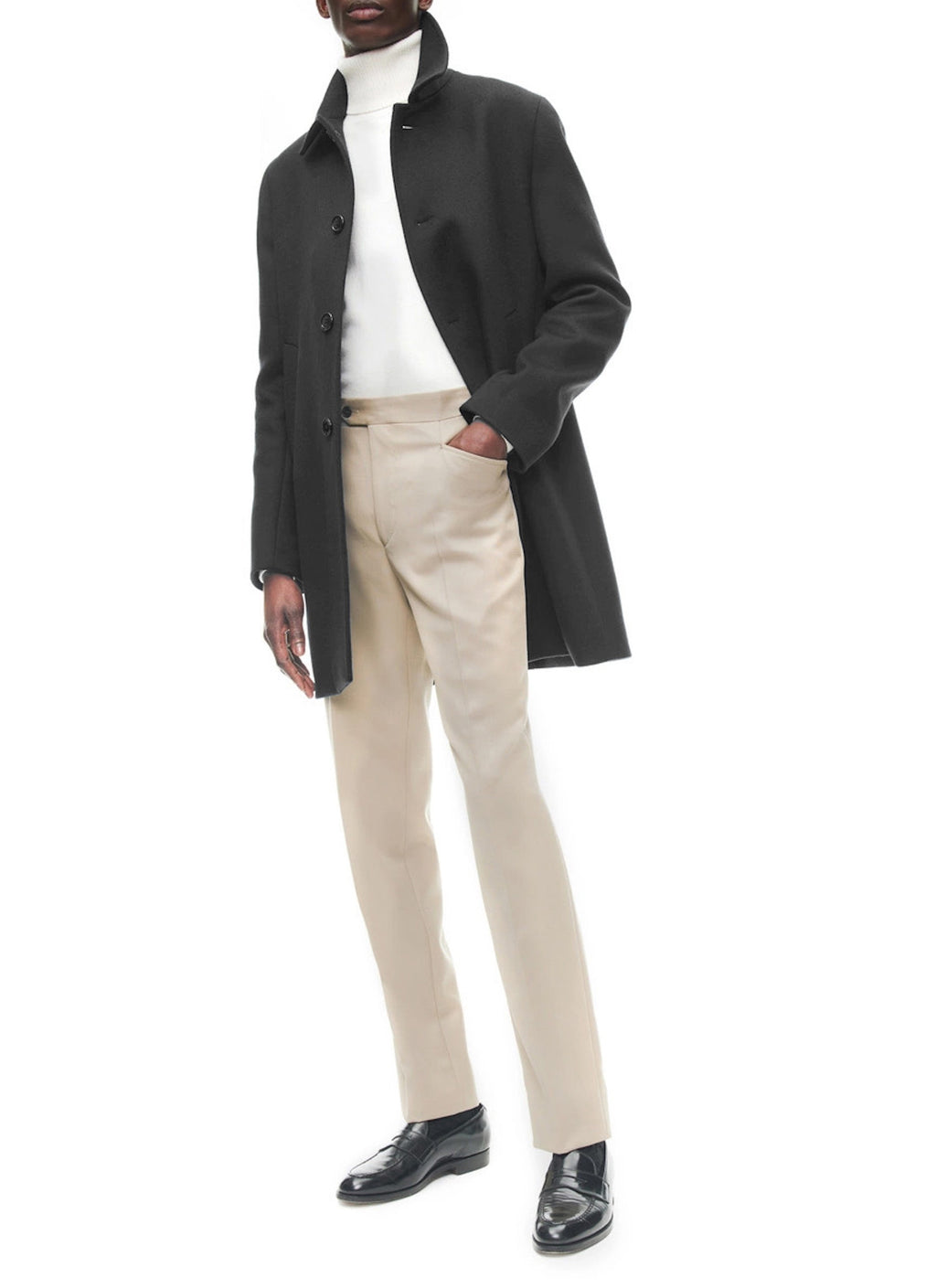 Manteau Col Officier - Anthracite