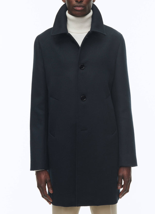Manteau Col Officier - Carbone