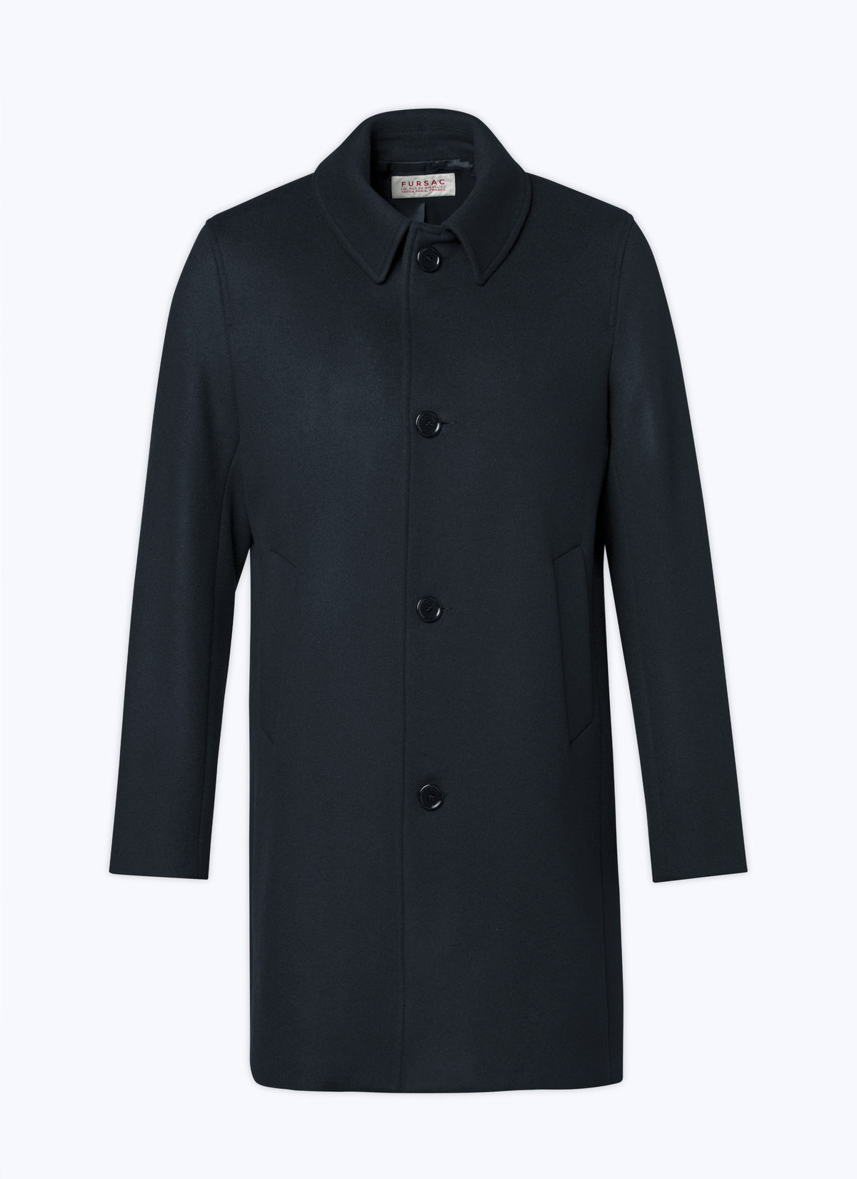 Manteau Col Officier - Carbone