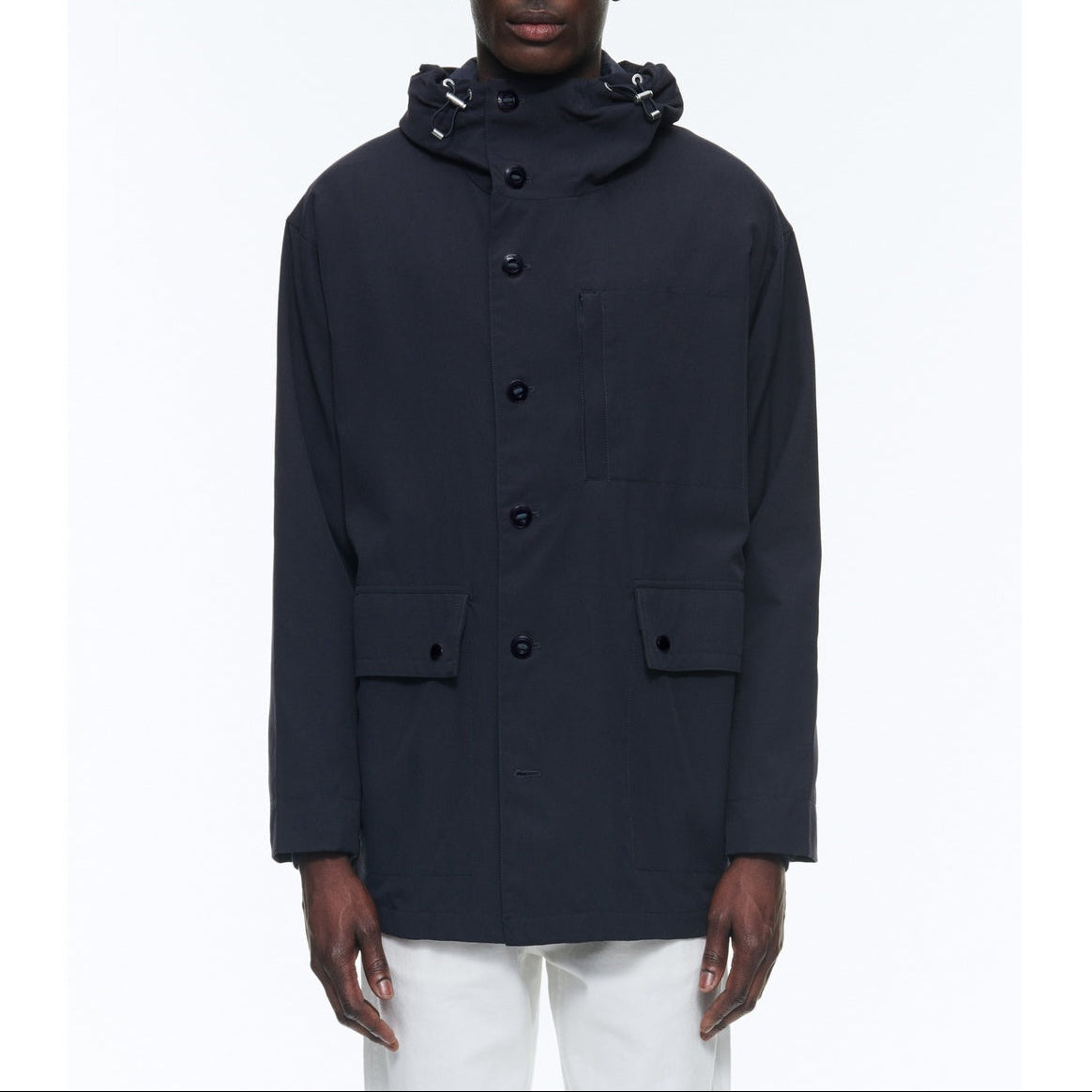 Parka Náutica En Lona Técnica - Azul Marino