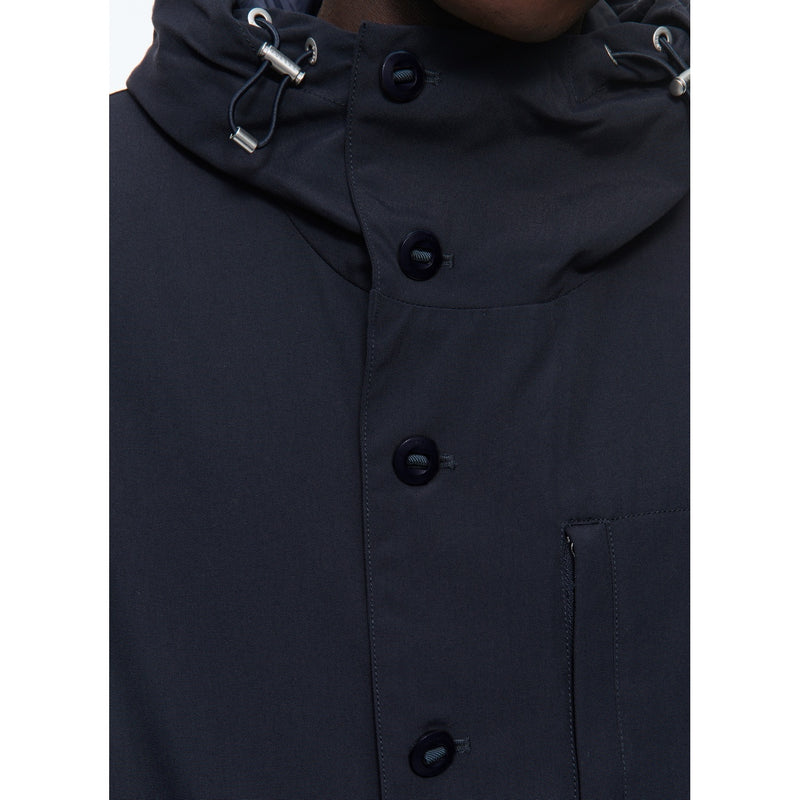 Parka Nautique En Toile Technique - Bleu Marine