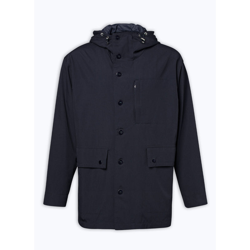 Parka Nautique En Toile Technique - Bleu Marine