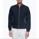 Blouson En Toile De Coton Effet Lin - Bleu