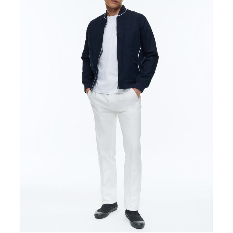 Blouson En Toile De Coton Effet Lin - Bleu