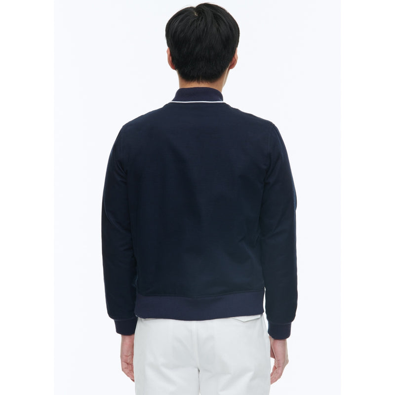 Blouson En Toile De Coton Effet Lin - Bleu