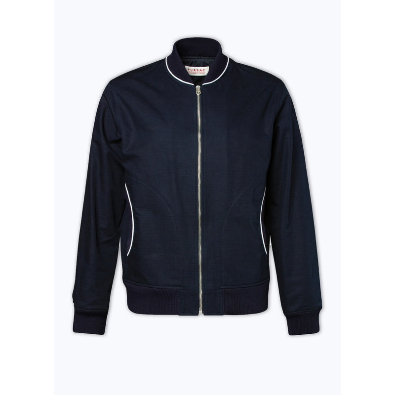 Blouson En Toile De Coton Effet Lin - Bleu