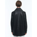 Chaquetón de cuero - Negro
