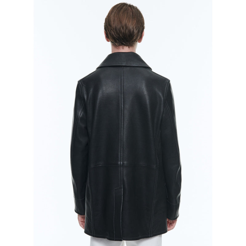 Chaquetón de cuero - Negro