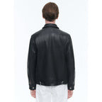 Fursac - Chaqueta de piel de vacuno con cremallera - Negro