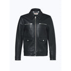 Fursac - Chaqueta de piel de vacuno con cremallera - Negro