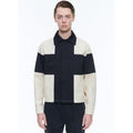 Fursac - Blouson En Toile Déperlante - Beige Et Bleu Marine