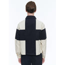 Fursac - Chaqueta de lona repelente al agua - Beige y azul marino