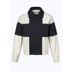 Fursac - Blouson En Toile Déperlante - Beige Et Bleu Marine