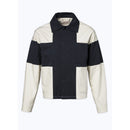Fursac - Chaqueta de lona repelente al agua - Beige y azul marino