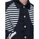 Blouson Rayé "Atlantique" En Toile - Bleu Marine - Empiècements Rayés