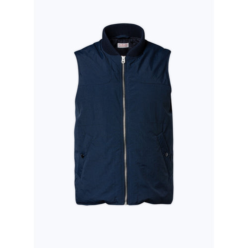 Chaqueta de plumas lisa sin mangas - Azul marino