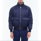 Water-Repellent Fabric Jacket - Navy Blue