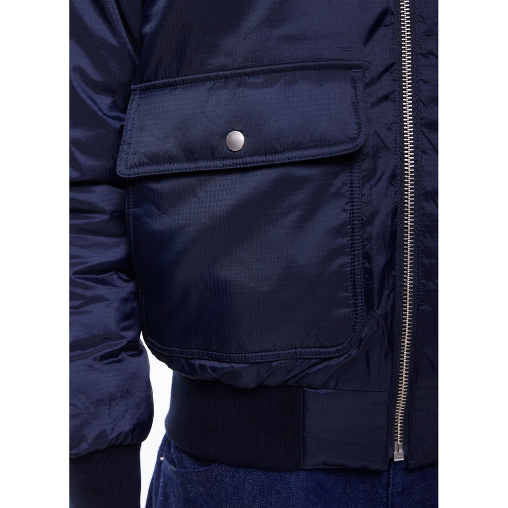 Water-Repellent Fabric Jacket - Navy Blue