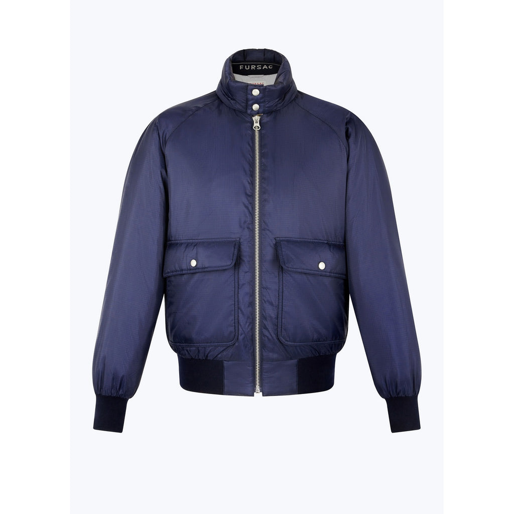 Water-Repellent Fabric Jacket - Navy Blue
