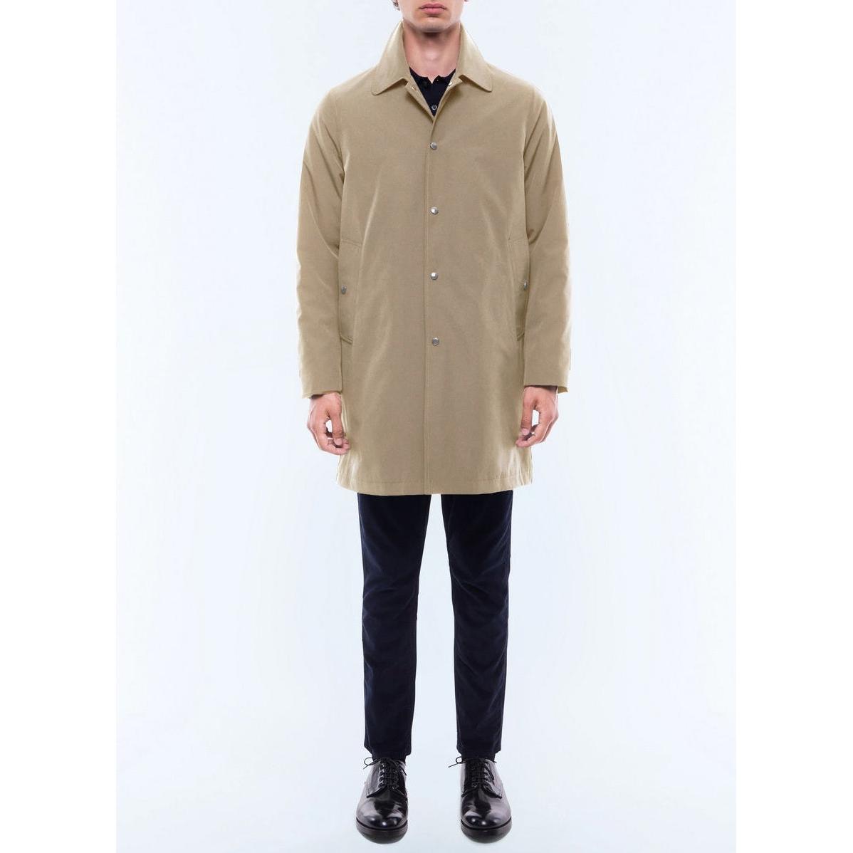 Water-Repellent Fabric Coat - Beige
