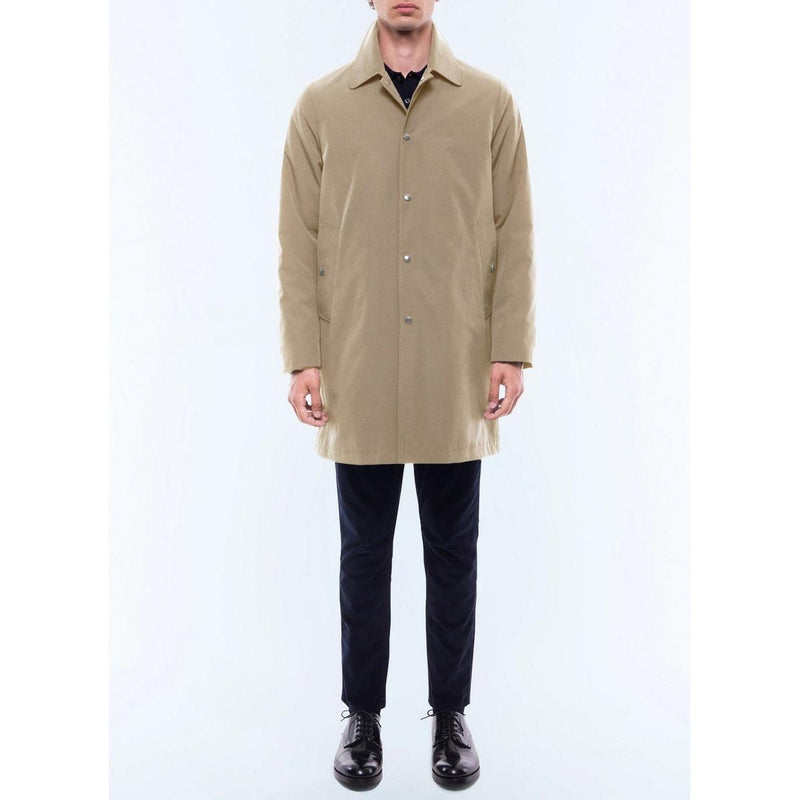Water-Repellent Fabric Coat - Beige