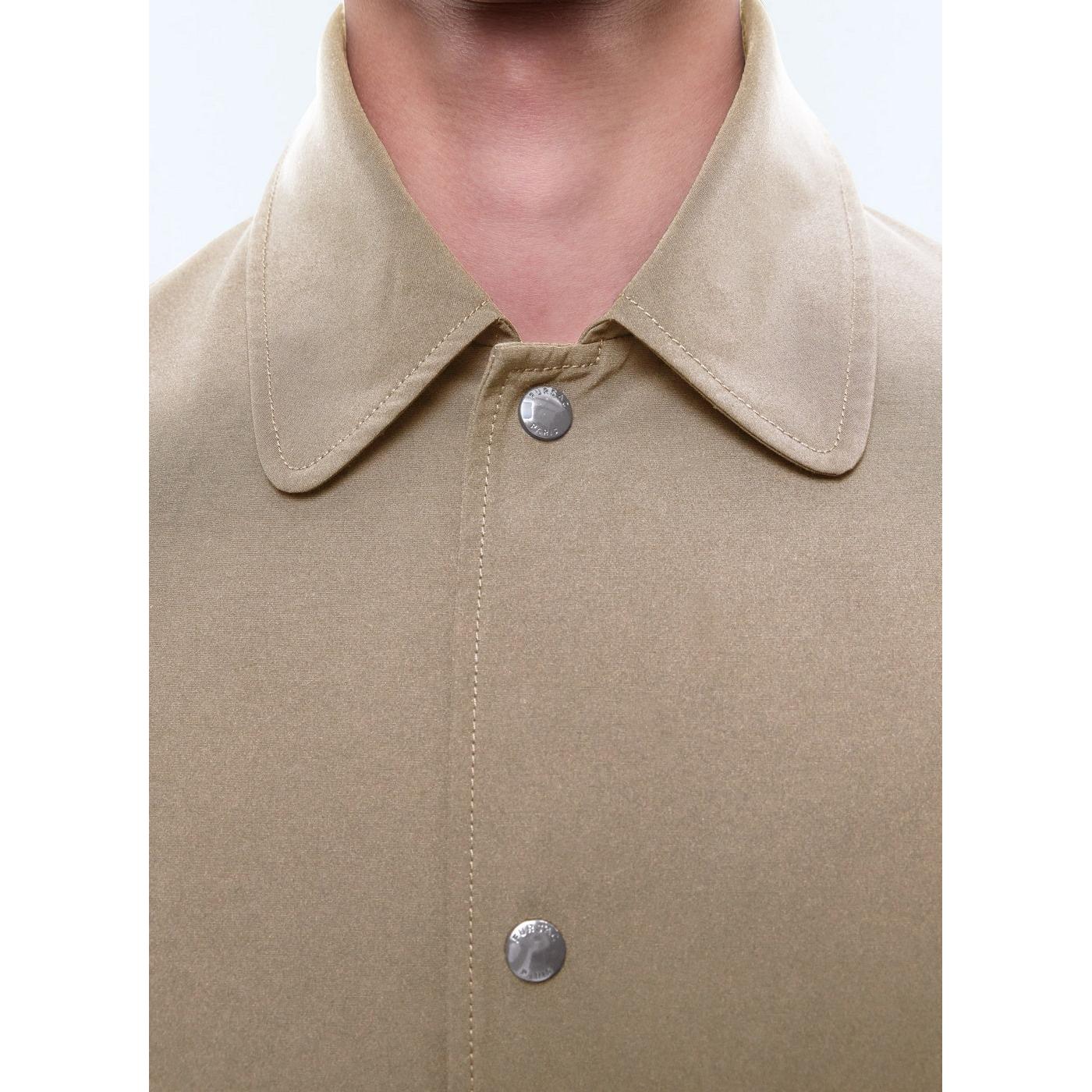 Water-Repellent Fabric Coat - Beige