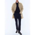 Water-Repellent Fabric Coat - Beige