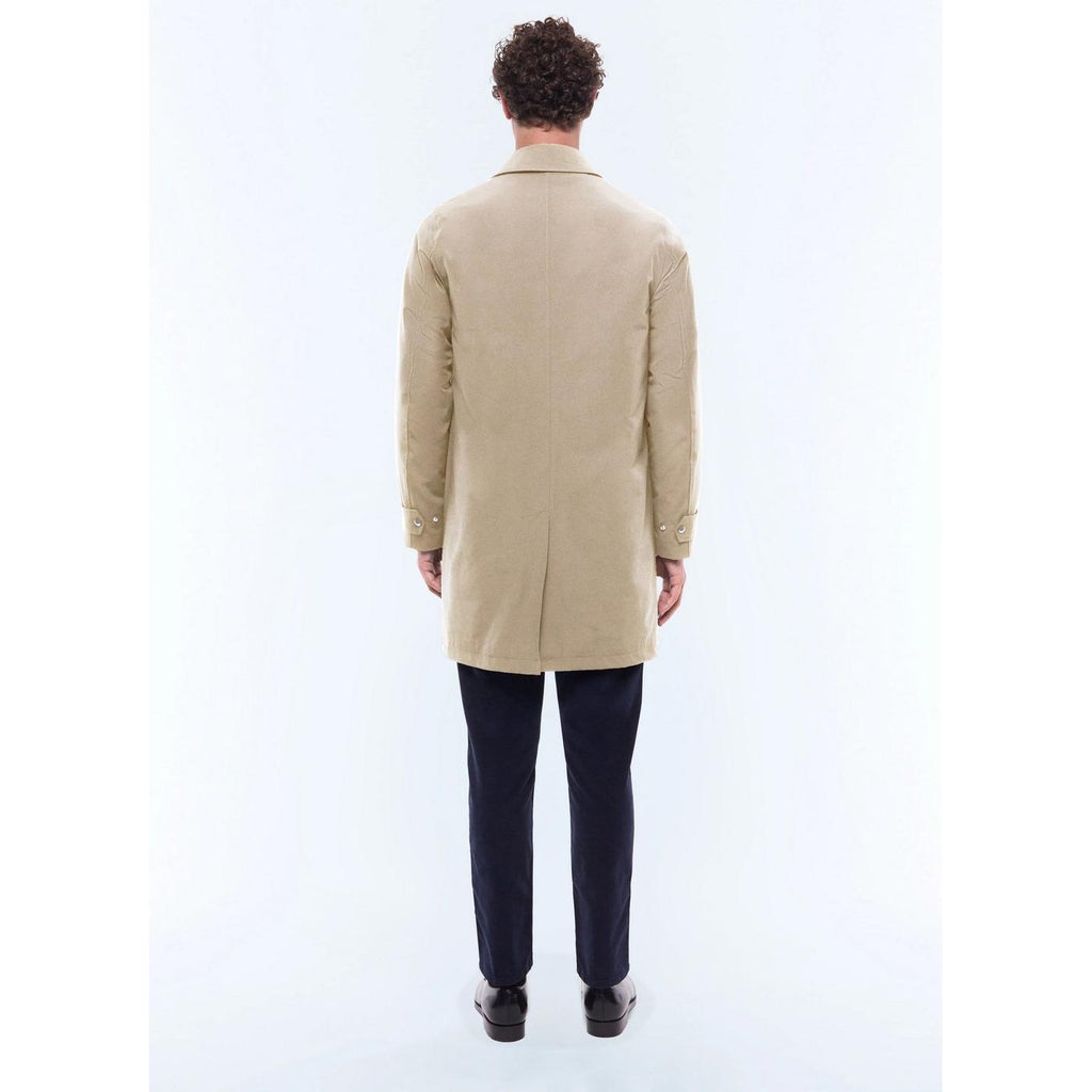 Water-Repellent Fabric Coat - Beige