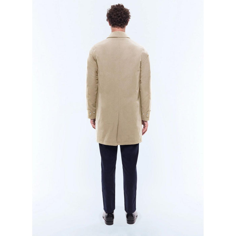 Water-Repellent Fabric Coat - Beige