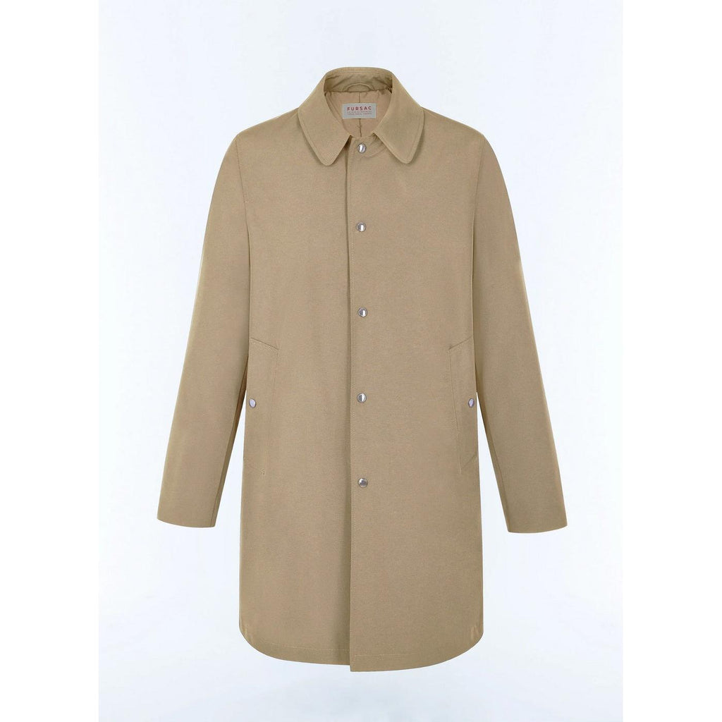 Water-Repellent Fabric Coat - Beige