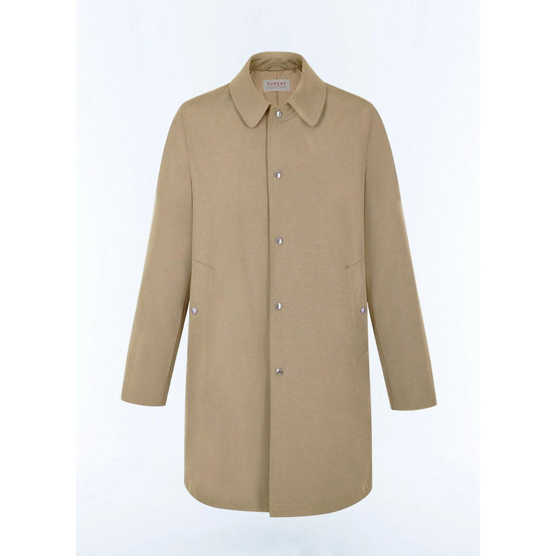 Water-Repellent Fabric Coat - Beige
