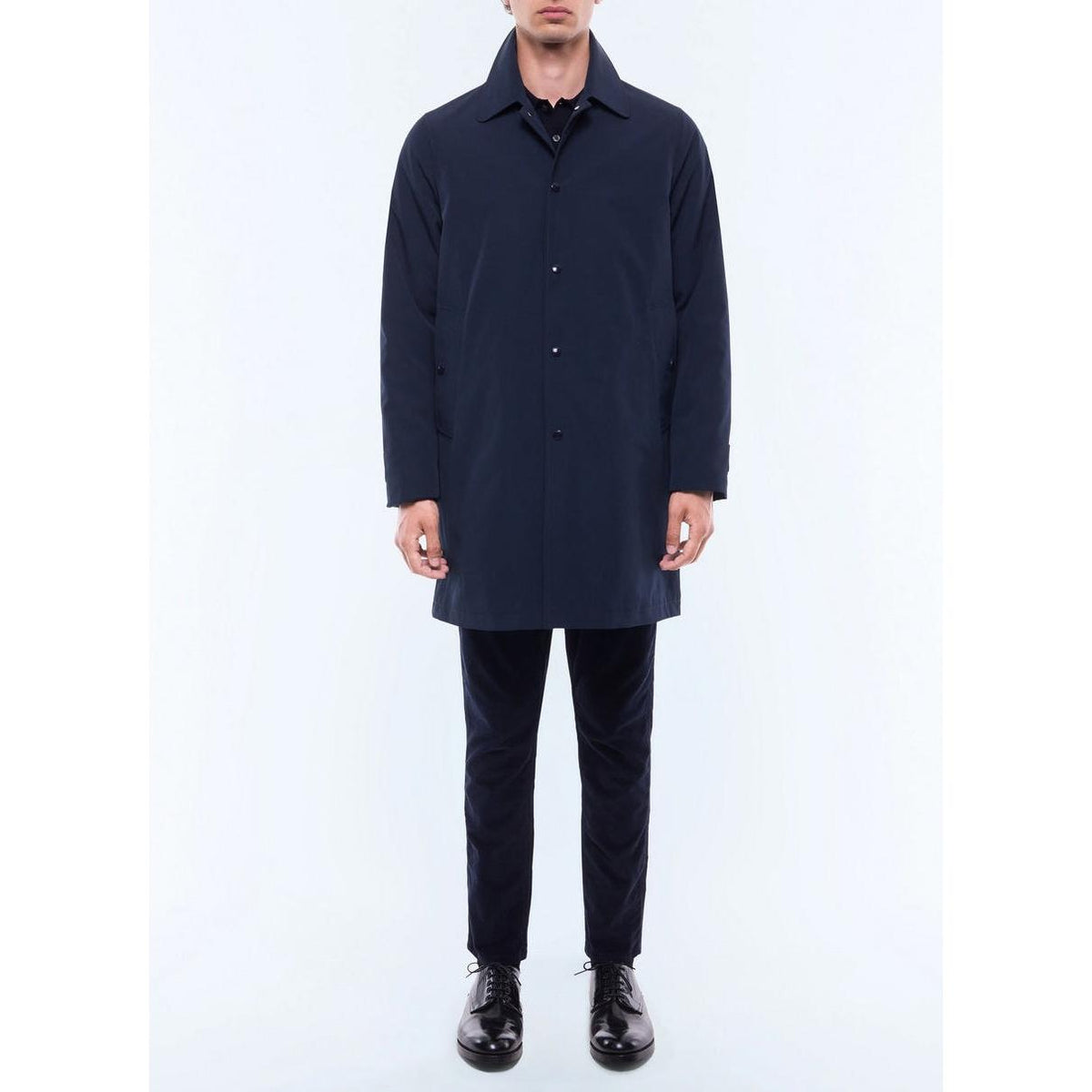 Cappotto In Tessuto Idrorepellente - Blu