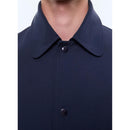 Water-Repellent Fabric Coat - Blue