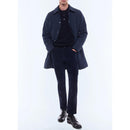 Water-Repellent Fabric Coat - Blue