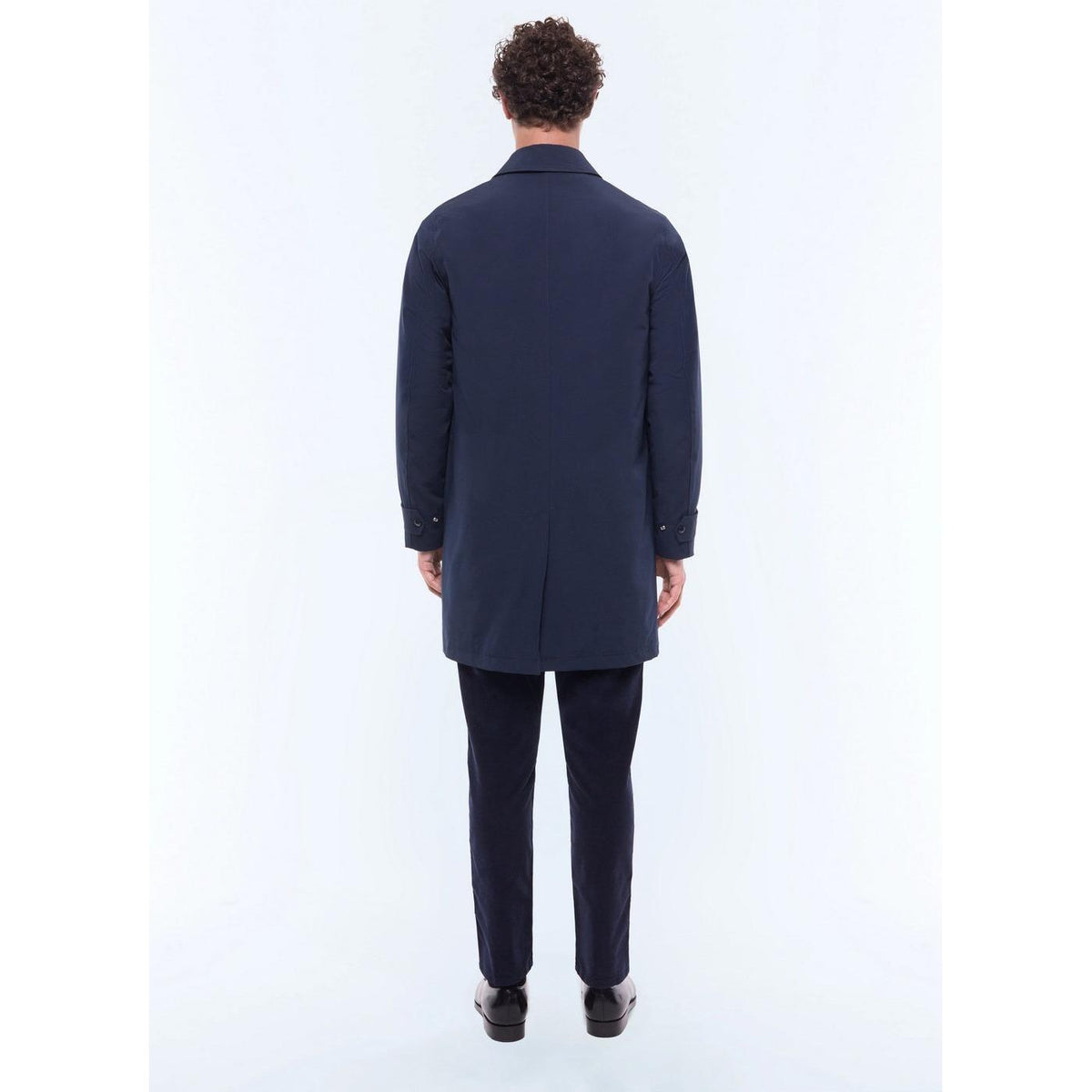 Cappotto In Tessuto Idrorepellente - Blu