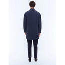 Water-Repellent Fabric Coat - Blue
