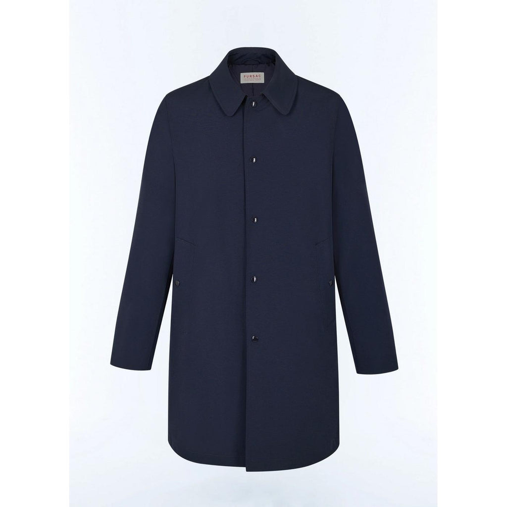 Cappotto In Tessuto Idrorepellente - Blu